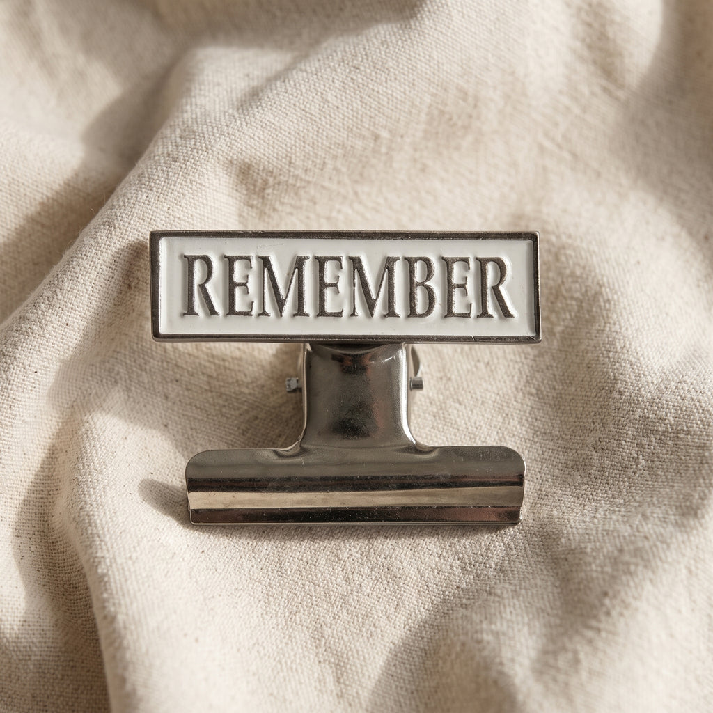 Metal Bulldog Clip REMEMBER