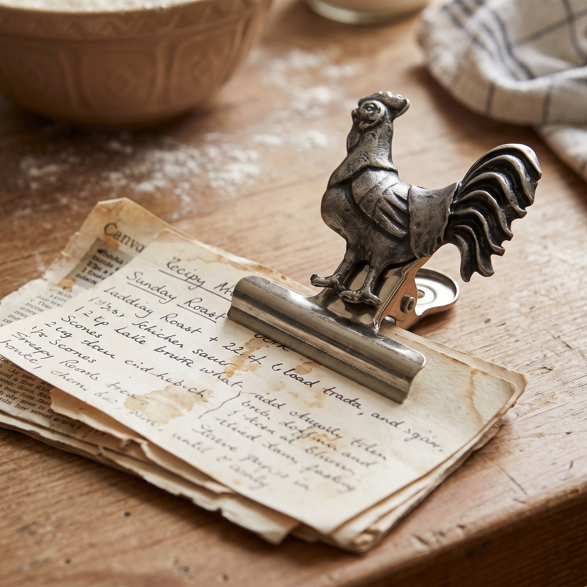 Metal Bulldog Clip ROOSTER