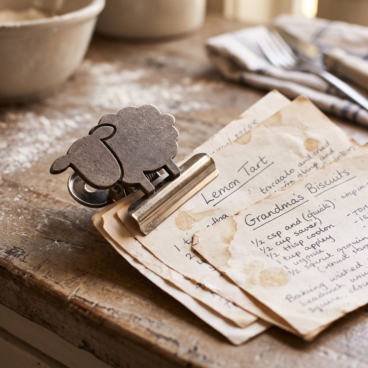 Metal Bulldog Clip SHEEP