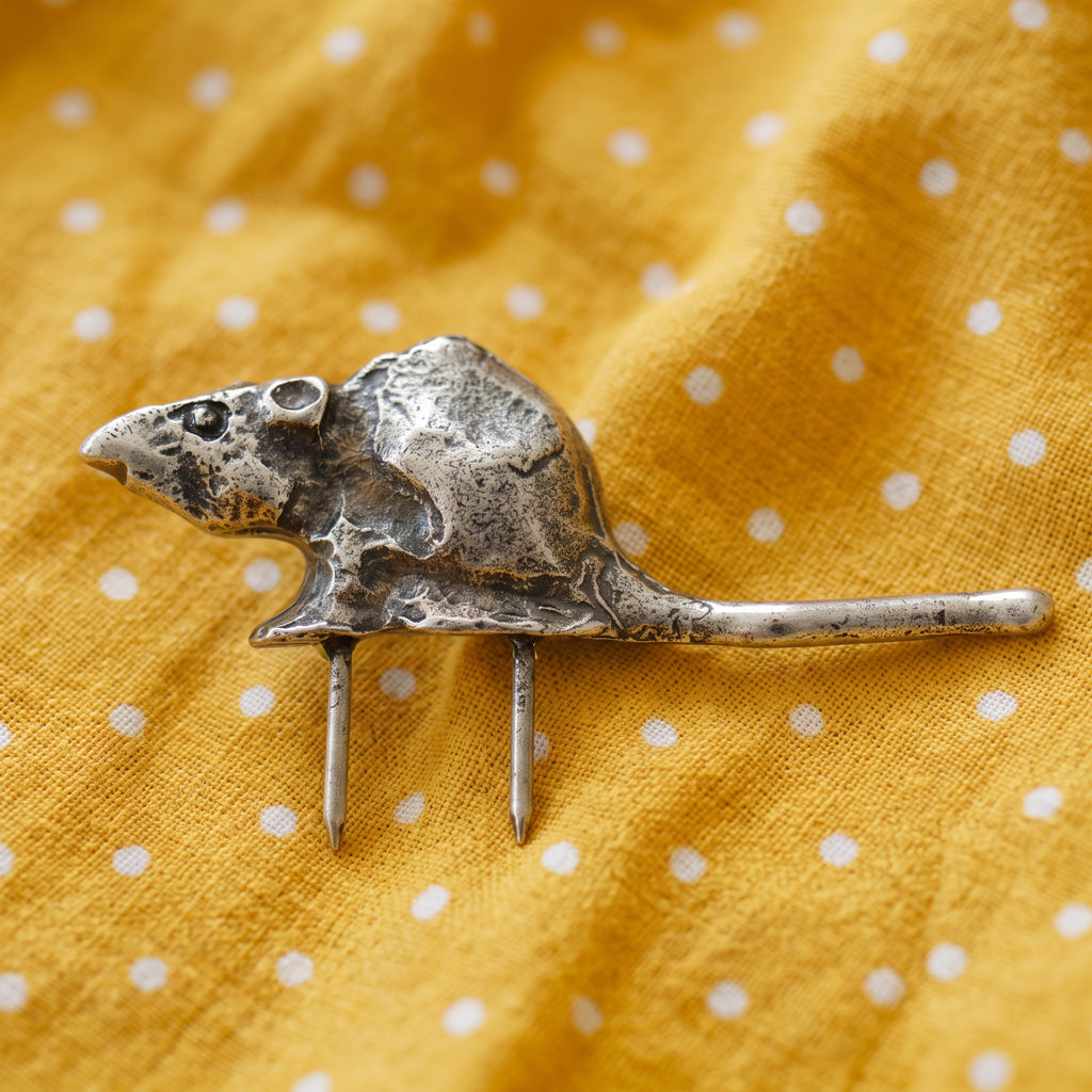 Metal Cheese Food Pin FIONA Mouse