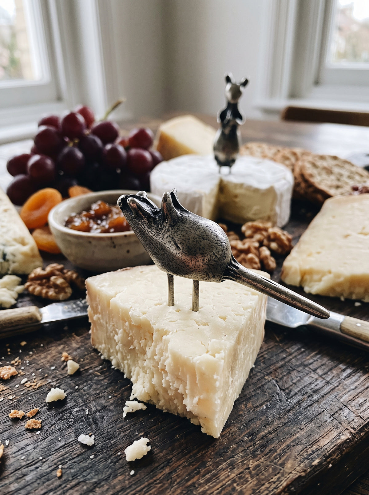 Metal Cheese Food Pin MOLLY Mouse