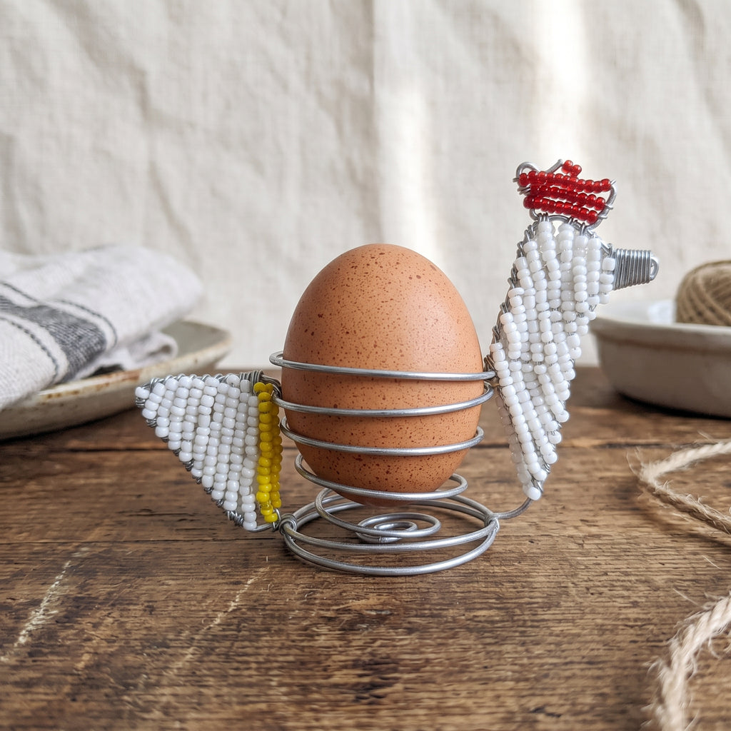 Beaded INKUKHU Chicken Egg Cups