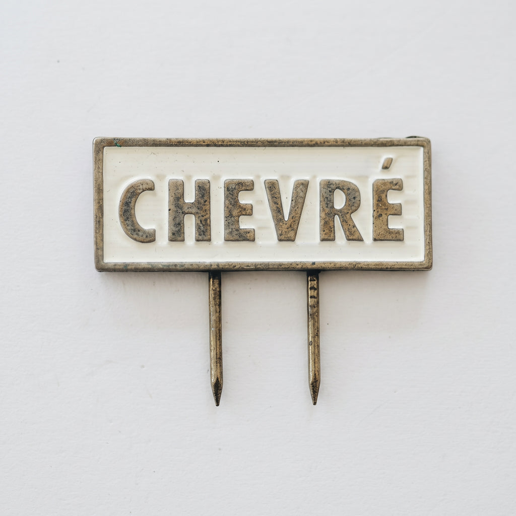 Metal Cheese Food Pin CHEVRE