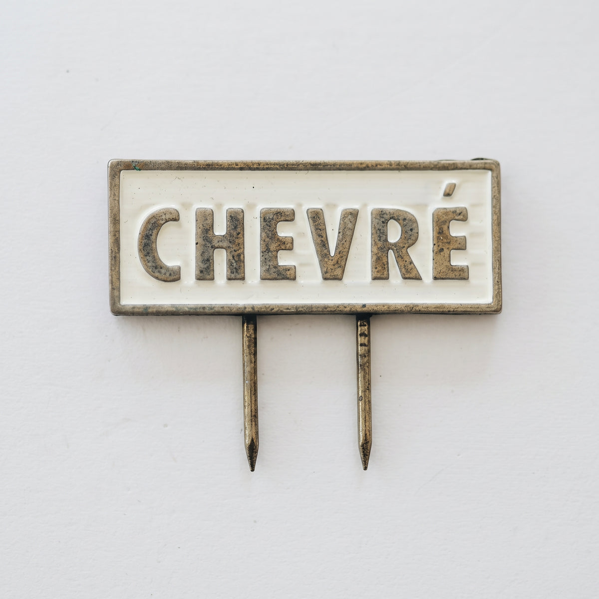 Metal Cheese Food Pin CHEVRE