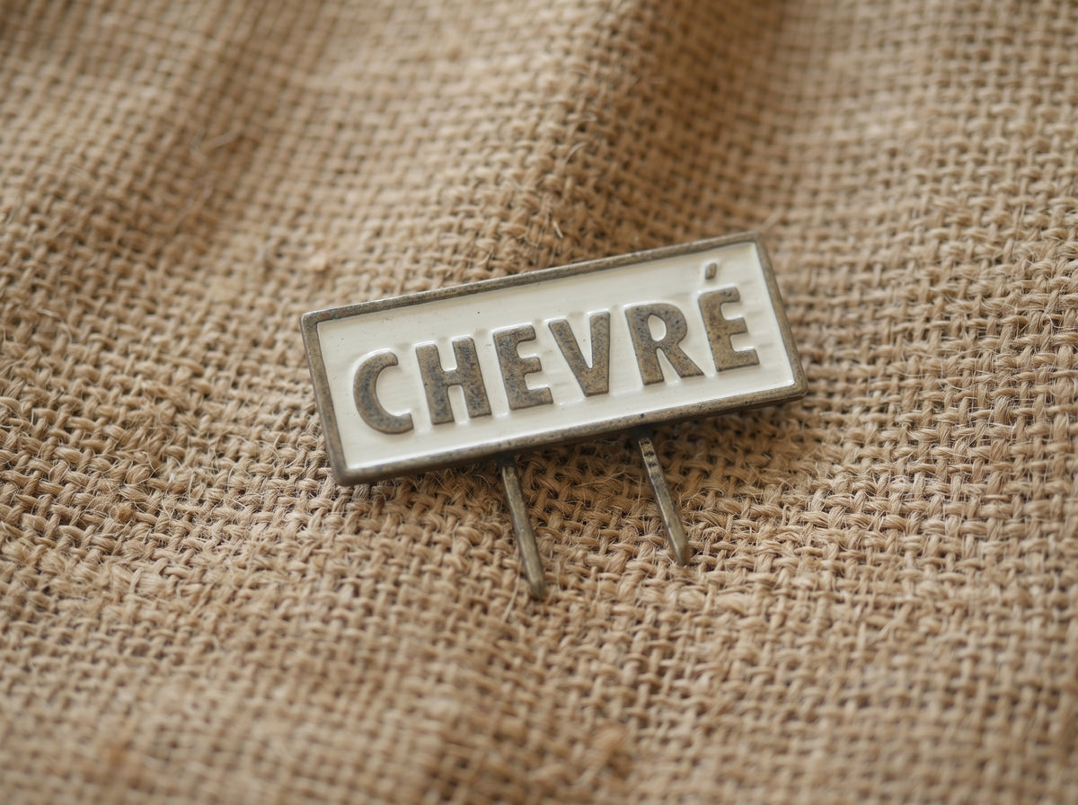Metal Cheese Food Pin CHEVRE