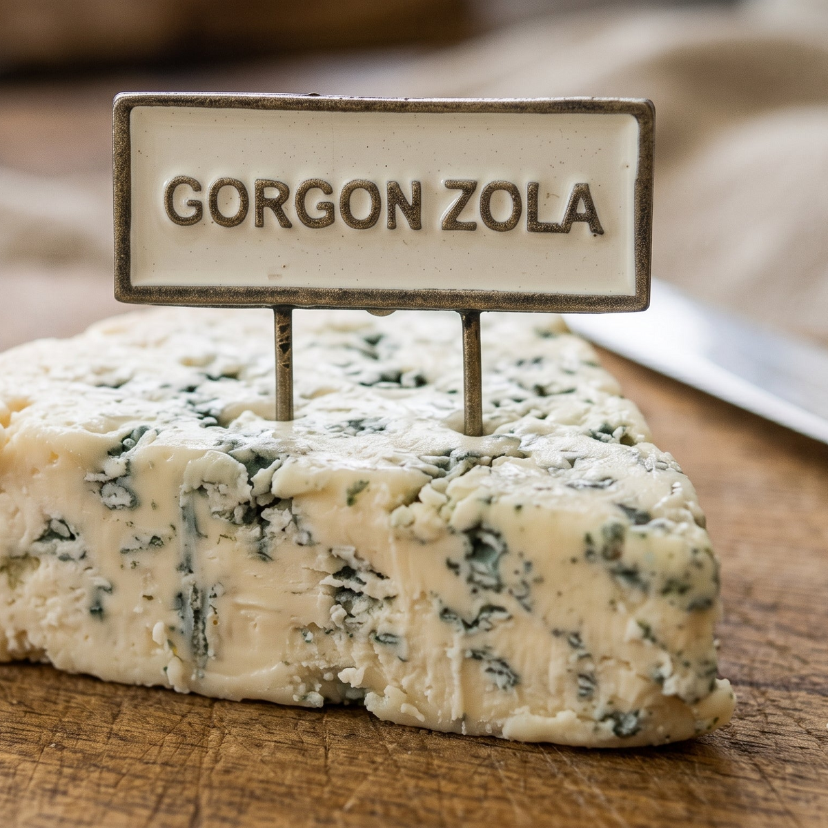Metal Cheese Food Pin GORGONZOLA