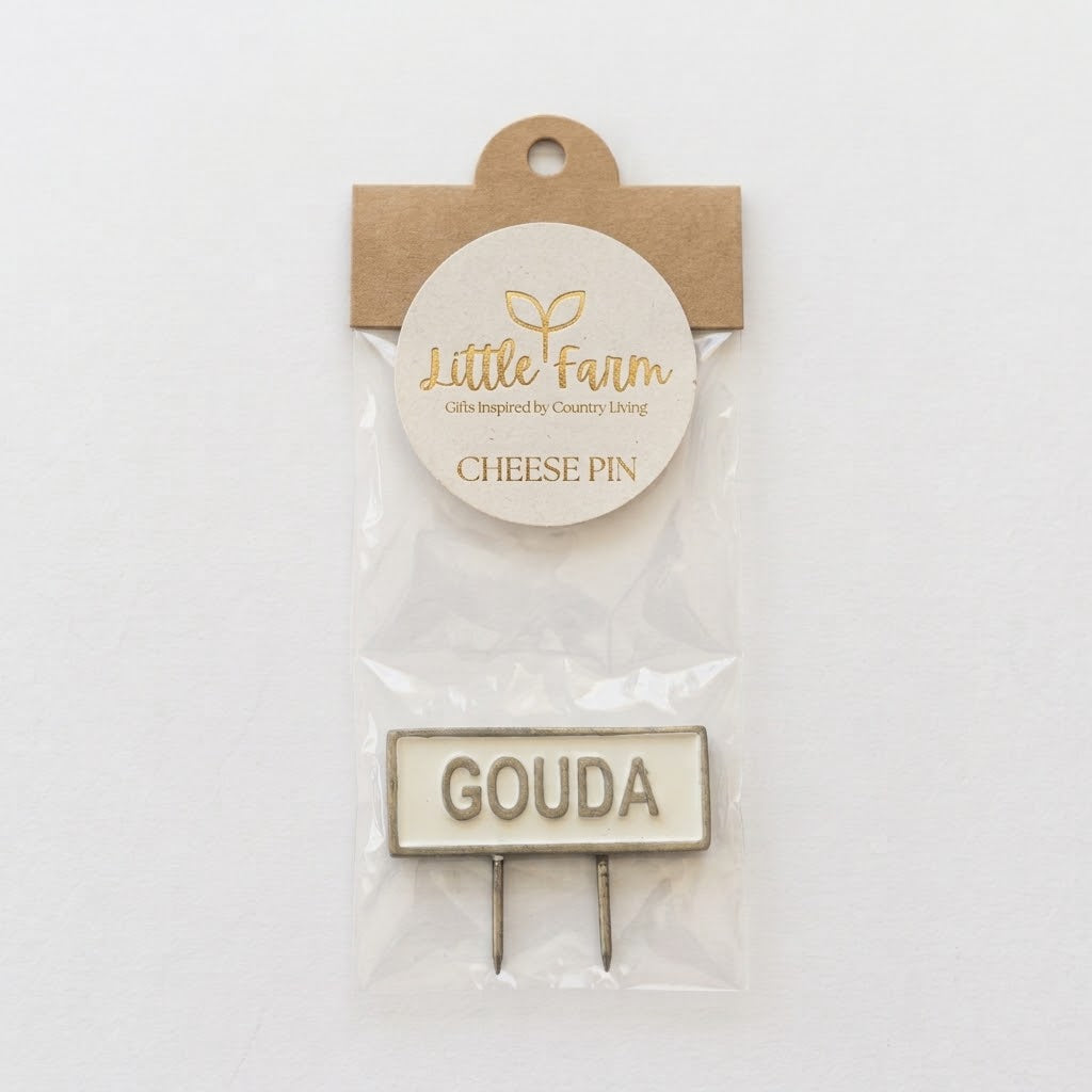 Metal Cheese Food Pin GOUDA