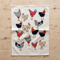 Cotton Tea Towel BOK BOK CHICKENS