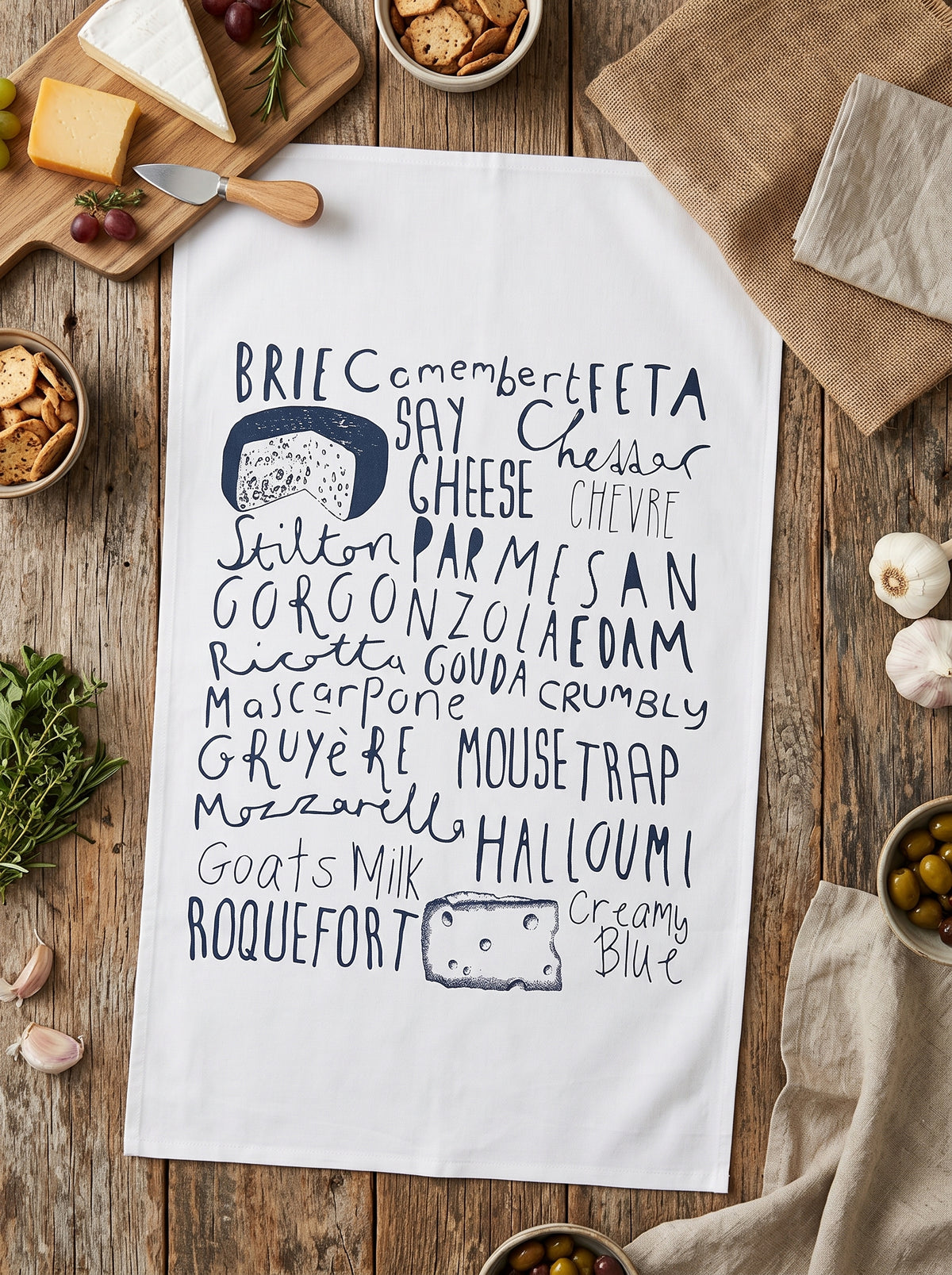 Cotton Tea Towel SAY CHEESE