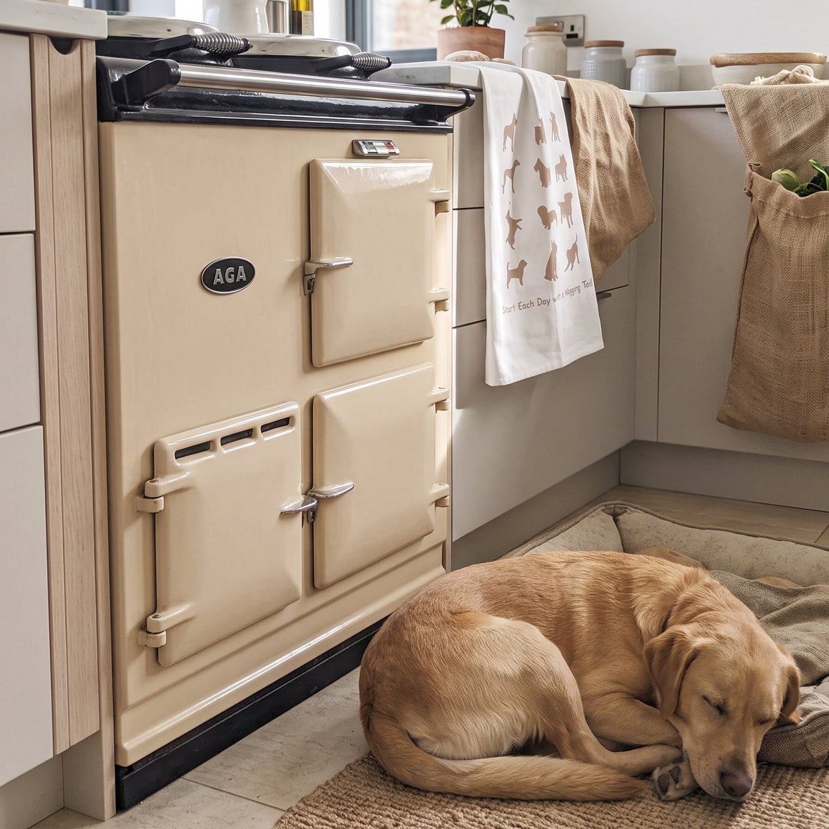 Cotton Tea Towel WAGGY TAIL
